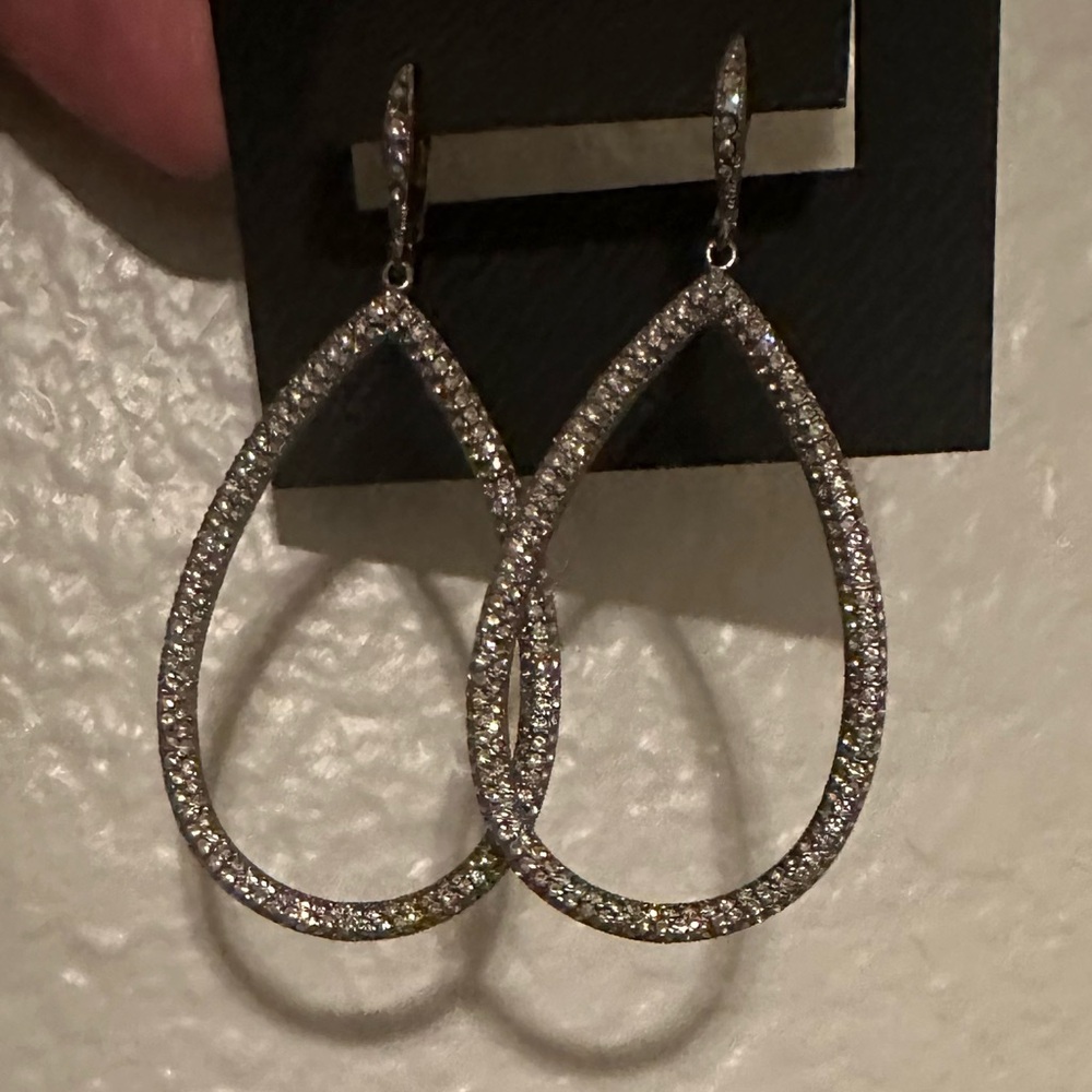 Nadri Pavé Crystal Teardrop Earrings